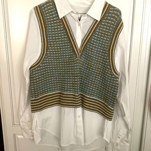 Veronica Beard - Serwa Mixed Wool Sweater Vest